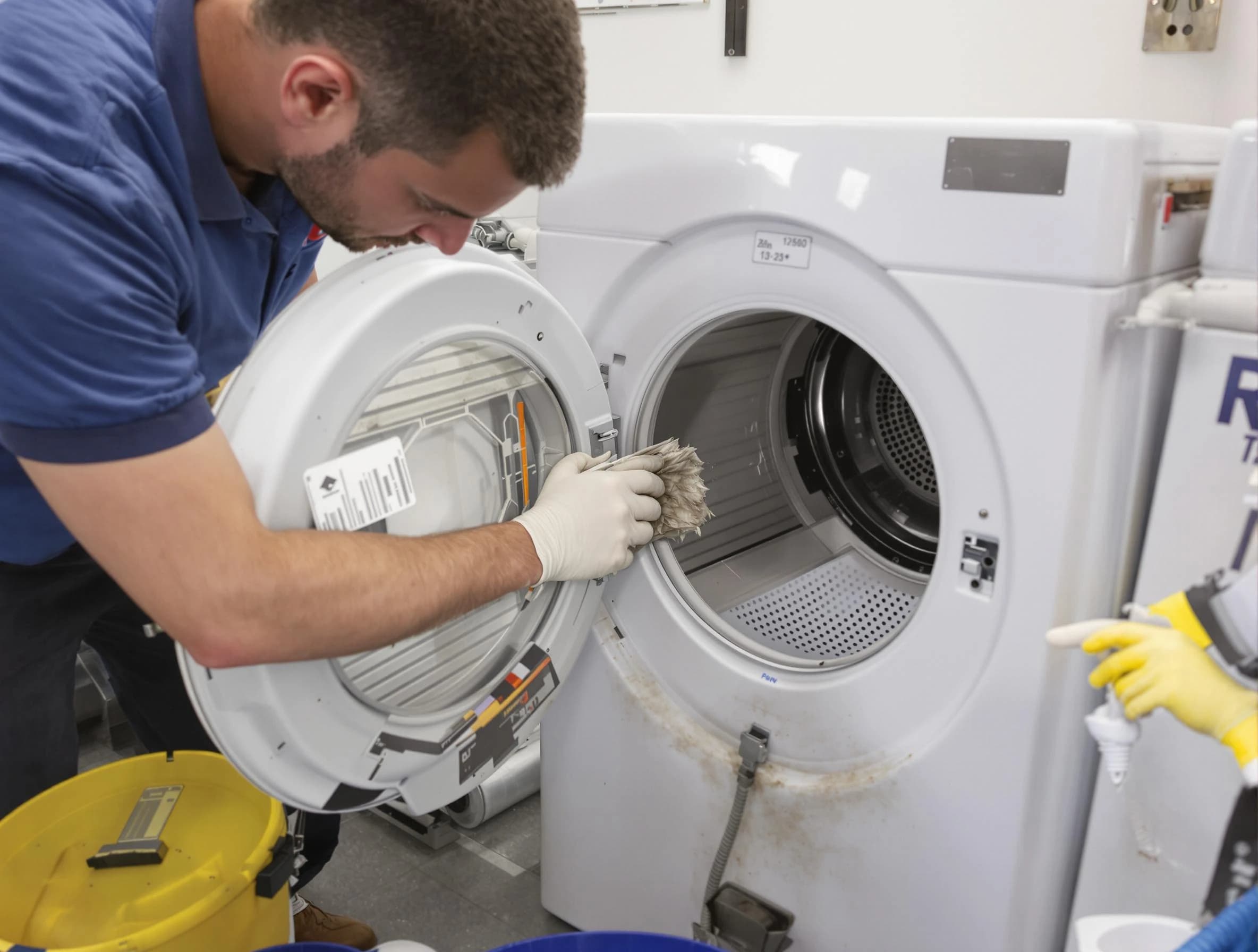 Corona Dryer Vent Cleaning specialist performing detailed lint trap cleaning service in Corona